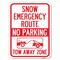 Signmission Snow Emergency Route Tow Away Zone with Graphic Rust Proof Parking, A-1824-22887 A-1824-22887 - alternate 1